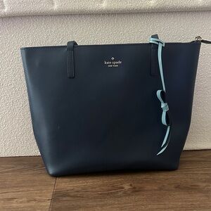 Kate Spade Dark Blue Tote with Light Blue Accent